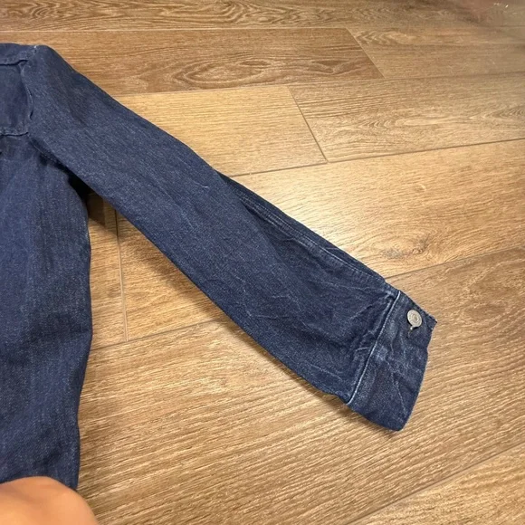 Levi's Trucker Jean Jacket Men's Size Medium Dark Wash Button Front - Picture 7 of 12